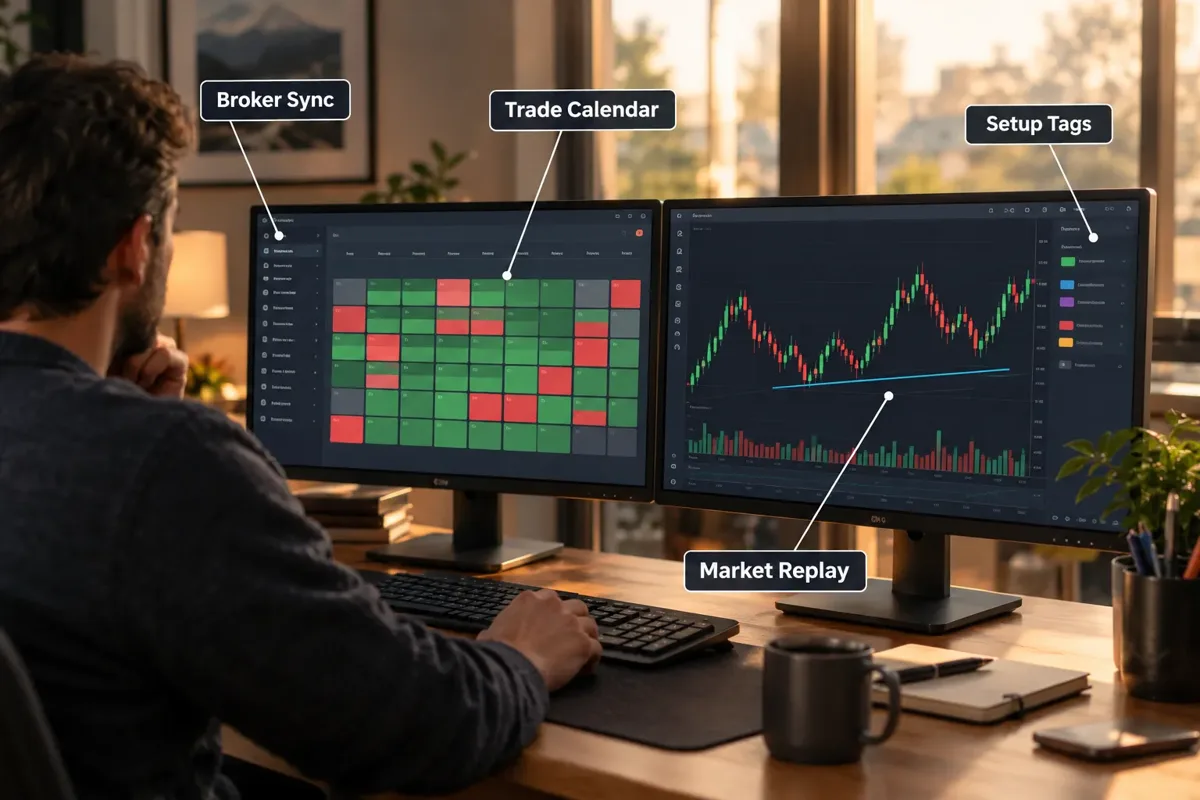 TraderSync pricing table with monthly and annual rates