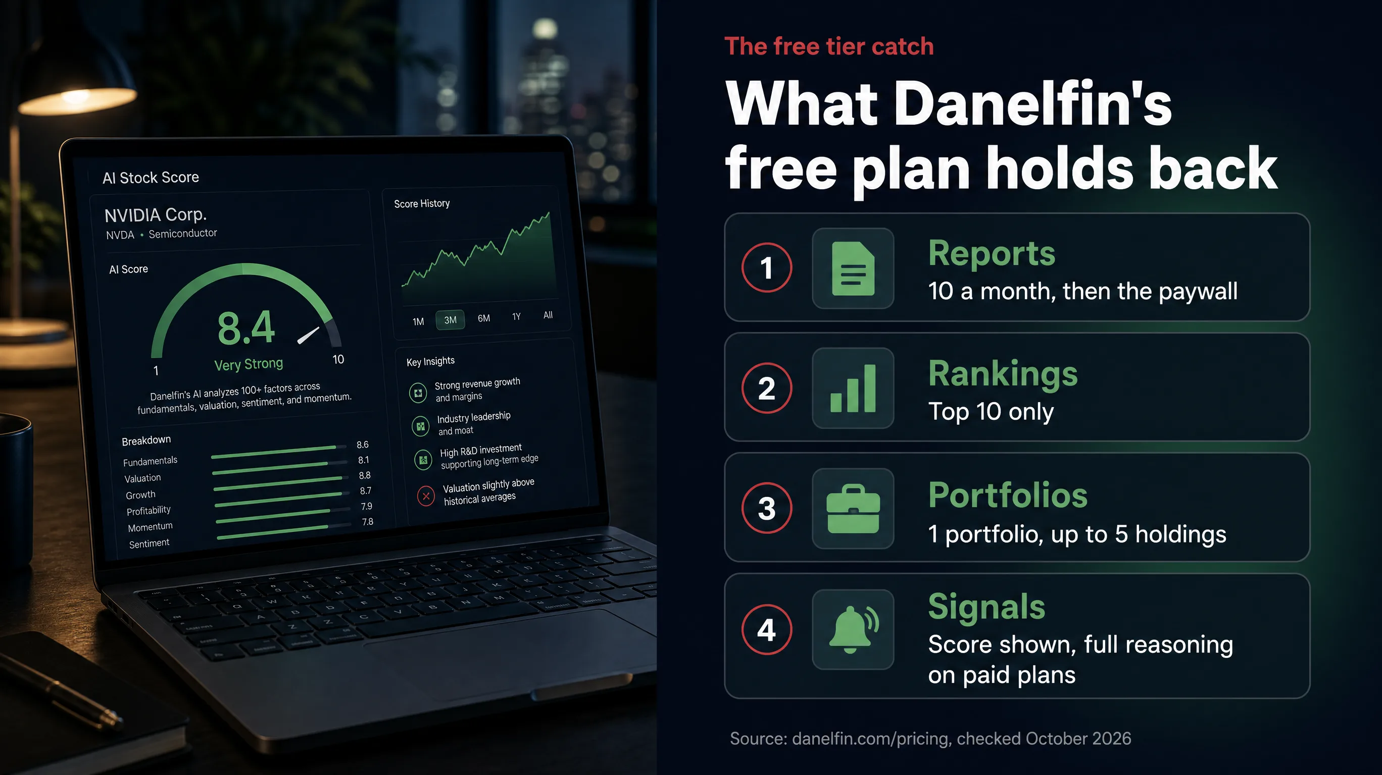 What the Danelfin free plan holds back