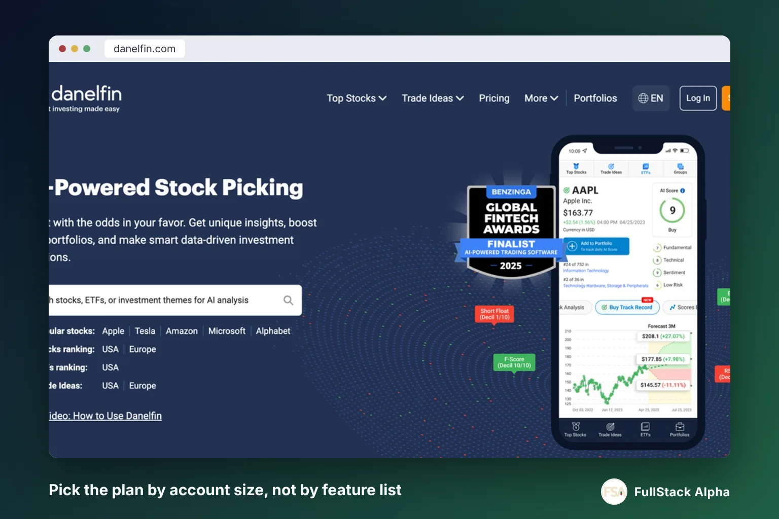 Danelfin homepage