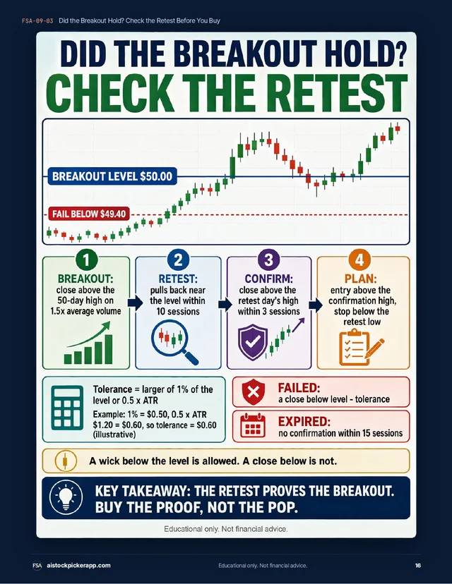 Swing Trader Pack page 16: did the breakout hold, check the retest